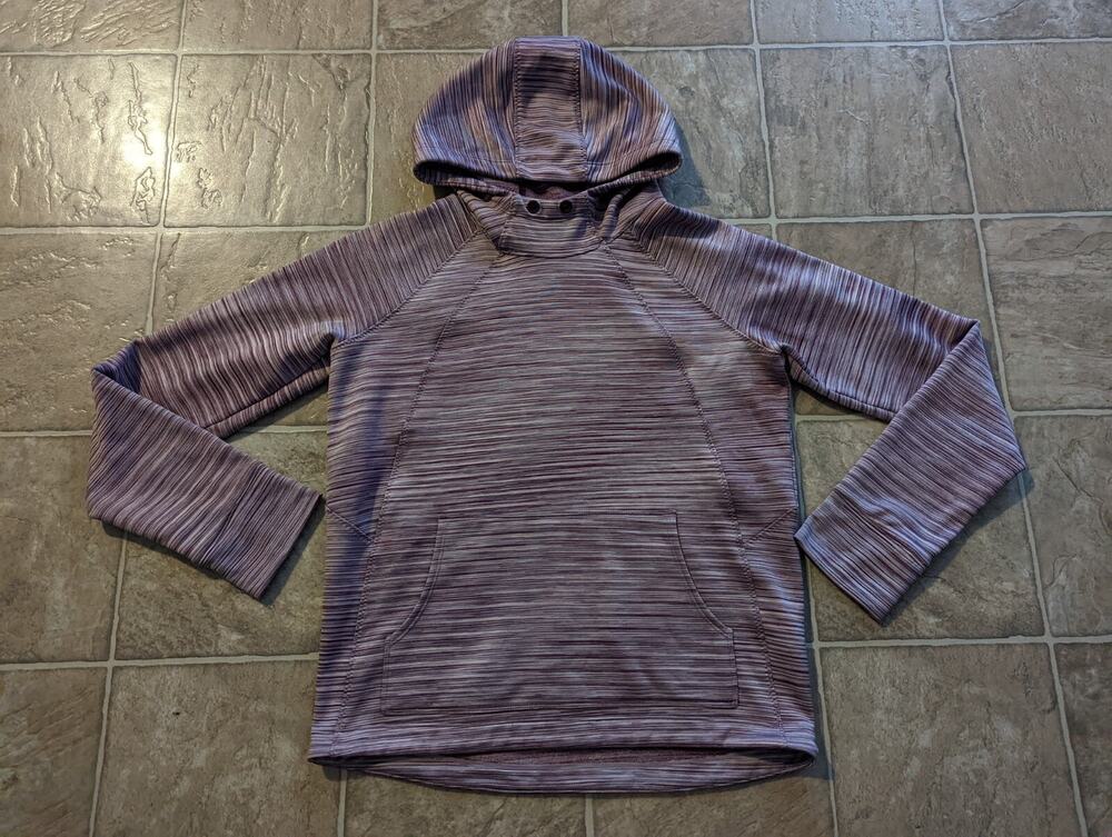 Athleta Girl sz XXL Fleece Lined Sweatshirt Hoodie pink & purple 4619